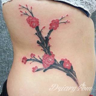 Dwa niewielkie owoce, rozbudowane drzewo zajmujące plecy a może płacząca kolorami wiśnia na łopatce? Każdy z motywów graficznych kwiatu wiśni ma swoją własną specyfikę, którą dopasować można do odbiorcy. 