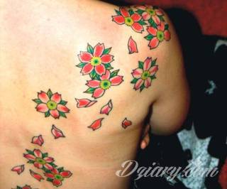 Dwa niewielkie owoce, rozbudowane drzewo zajmujące plecy a może płacząca kolorami wiśnia na łopatce? Każdy z motywów graficznych kwiatu wiśni ma swoją własną specyfikę, którą dopasować można do odbiorcy. 