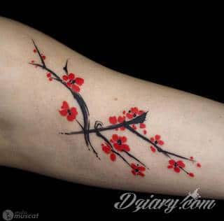 Dwa niewielkie owoce, rozbudowane drzewo zajmujące plecy a może płacząca kolorami wiśnia na łopatce? Każdy z motywów graficznych kwiatu wiśni ma swoją własną specyfikę, którą dopasować można do odbiorcy. 