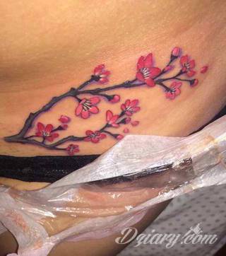 Dwa niewielkie owoce, rozbudowane drzewo zajmujące plecy a może płacząca kolorami wiśnia na łopatce? Każdy z motywów graficznych kwiatu wiśni ma swoją własną specyfikę, którą dopasować można do odbiorcy. 