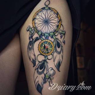 Łapacz snów - z ang. dreamcatcher - to jeden z popularniejszych motywów wśród osób ceniących sobie niebanalność o oryginalność formy. Łączy kursywę oraz rozbudowane grafiki. 