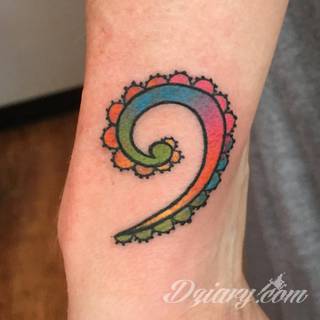 Skromne w formie tatuaże minimalistyczne ograniczające się do niewielkich kształtów i oparte na jednym kolorze. Doskonałe dla osób pragnących w niewielki sposób symbolizować konkretny przekaz. 