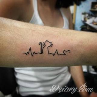 Skromne w formie tatuaże minimalistyczne ograniczające się do niewielkich kształtów i oparte na jednym kolorze. Doskonałe dla osób pragnących w niewielki sposób symbolizować konkretny przekaz. 