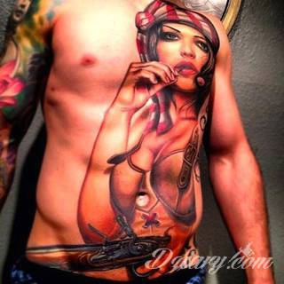 Tatuaże na brzuchu to ogromne możliwości ekspresji własnego ja; grafiki dopasowane do konkretnego kształtu - naturalistyczne obrazy jak i fantazje związane z tajemniczym ludzkim wnętrzem. 