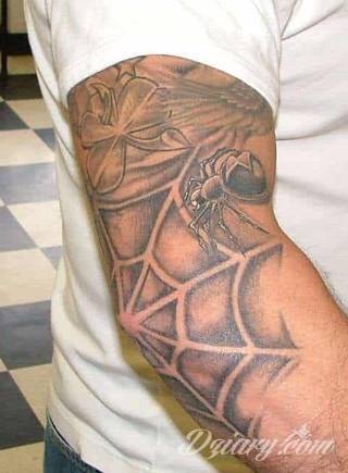 Łokieć to idealne miejsce na niebanalny tatuaż, który dopasowany formą jest do specyfiki tej części ciała. Pajęczyny, równomiernie ułożone okręgi, a czasami niewielka twarz - różnorodność formatów jest imponująca. 