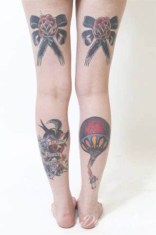 Tatuaże na nodze - szczególnie na łydce - w imponujący sposób nadają ciału dynamiki. Pozwalają na ciekawe wkoponowanie kończyny w większy układ graficzny. Tak powstają tatuaże, które z nogi czynią obraz. 