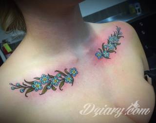 Obojczyk stanowi niezwykle intrygujące miejsce na niebanalny tatuaż. Jego konstrukcja daje ciekawy szkielet do smukłej formy, a ulokowanie na ciele - nieograniczone możliwości kreacji graficznej. 