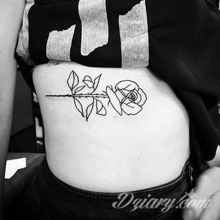 Efekt tatuażu na żebrach jest zjawiskowy. Ciekawa grafika może użyć ich kształtu do podkreślenia wyjątkowości; tatuaż dla którego naprawdę warto pocierpieć - jakże inny w swoim formacie od standardowych rozwiązań. 