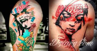 Cytaty oraz własne słowa przypominające o tym co ważne; tatuaże w formie napisów dają ogromne możliwości zastosowania - od łopatek po litery na wnętrzu ramienia. Modele o szczególnej uniwersalności dzięki różnym czcionkom. 