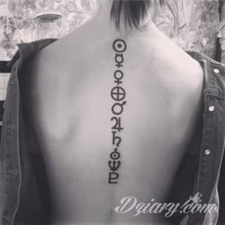 Cytaty oraz własne słowa przypominające o tym co ważne; tatuaże w formie napisów dają ogromne możliwości zastosowania - od łopatek po litery na wnętrzu ramienia. Modele o szczególnej uniwersalności dzięki różnym czcionkom. 