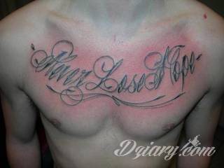 Cytaty oraz własne słowa przypominające o tym co ważne; tatuaże w formie napisów dają ogromne możliwości zastosowania - od łopatek po litery na wnętrzu ramienia. Modele o szczególnej uniwersalności dzięki różnym czcionkom. 