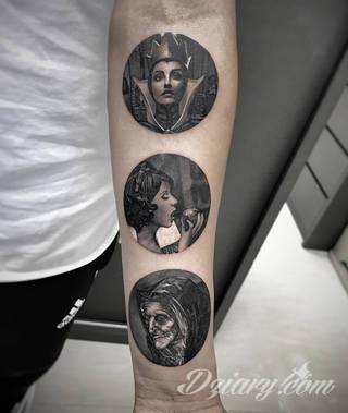 Klasyczne okrągłe tatuaże doceniają osoby poszukujące grafik harmonijnych, stonowanych, podkreślających równowagę. Owalne tatuaże doskonale mogą wyeksponować poszczególne elementy ciała i świetnie wpisują się w fantazję kreatorów. 