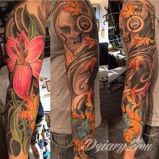 Niesamowite w swojej formie tatuaże-rękawy zajmują cała powierzchnię ramiona i przedramiona. Tworzą jednolitą zdobiącą ciało całość. Taki graficzny rękaw na skórze to tatuaż szczególnie ciekawy w przypadku aktywnych, silnych mężczyzn. 