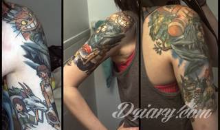 Niesamowite w swojej formie tatuaże-rękawy zajmują cała powierzchnię ramiona i przedramiona. Tworzą jednolitą zdobiącą ciało całość. Taki graficzny rękaw na skórze to tatuaż szczególnie ciekawy w przypadku aktywnych, silnych mężczyzn. 