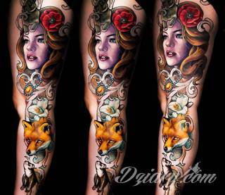 Niesamowite w swojej formie tatuaże-rękawy zajmują cała powierzchnię ramiona i przedramiona. Tworzą jednolitą zdobiącą ciało całość. Taki graficzny rękaw na skórze to tatuaż szczególnie ciekawy w przypadku aktywnych, silnych mężczyzn. 