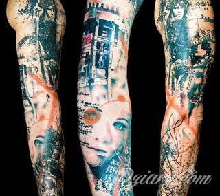 Niesamowite w swojej formie tatuaże-rękawy zajmują cała powierzchnię ramiona i przedramiona. Tworzą jednolitą zdobiącą ciało całość. Taki graficzny rękaw na skórze to tatuaż szczególnie ciekawy w przypadku aktywnych, silnych mężczyzn. 