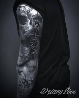 Niesamowite w swojej formie tatuaże-rękawy zajmują cała powierzchnię ramiona i przedramiona. Tworzą jednolitą zdobiącą ciało całość. Taki graficzny rękaw na skórze to tatuaż szczególnie ciekawy w przypadku aktywnych, silnych mężczyzn. 