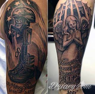 Niesamowite w swojej formie tatuaże-rękawy zajmują cała powierzchnię ramiona i przedramiona. Tworzą jednolitą zdobiącą ciało całość. Taki graficzny rękaw na skórze to tatuaż szczególnie ciekawy w przypadku aktywnych, silnych mężczyzn. 