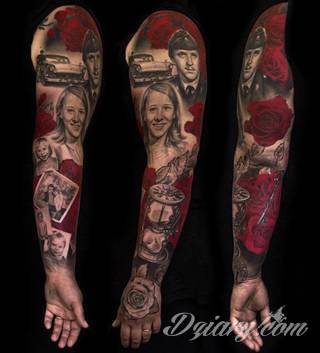 Niesamowite w swojej formie tatuaże-rękawy zajmują cała powierzchnię ramiona i przedramiona. Tworzą jednolitą zdobiącą ciało całość. Taki graficzny rękaw na skórze to tatuaż szczególnie ciekawy w przypadku aktywnych, silnych mężczyzn. 