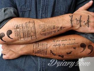 Niesamowite w swojej formie tatuaże-rękawy zajmują cała powierzchnię ramiona i przedramiona. Tworzą jednolitą zdobiącą ciało całość. Taki graficzny rękaw na skórze to tatuaż szczególnie ciekawy w przypadku aktywnych, silnych mężczyzn. 