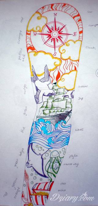 Niesamowite w swojej formie tatuaże-rękawy zajmują cała powierzchnię ramiona i przedramiona. Tworzą jednolitą zdobiącą ciało całość. Taki graficzny rękaw na skórze to tatuaż szczególnie ciekawy w przypadku aktywnych, silnych mężczyzn. 