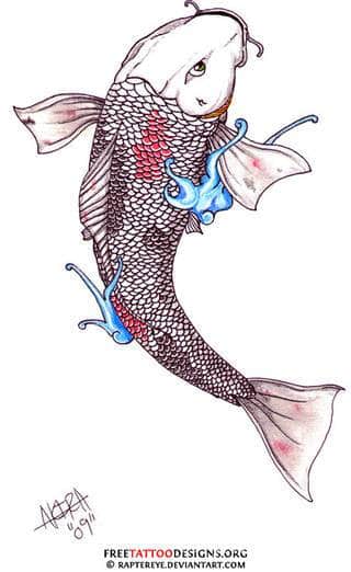 Tatuaże z rybą koi to symbolika dążenia - wytrwałego kierowania się w określoną stronę za wszelką cenę i niezależnie od okoliczności. Rysunki z rybą Koi to jednak również ogromna mnogość barw; tworzony w ten sposób karp staje się prawdziwie fantazyjną grafiką na ciele. 