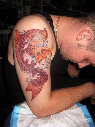 Tatuaże z rybą koi to symbolika dążenia - wytrwałego kierowania się w określoną stronę za wszelką cenę i niezależnie od okoliczności. Rysunki z rybą Koi to jednak również ogromna mnogość barw; tworzony w ten sposób karp staje się prawdziwie fantazyjną grafiką na ciele. 