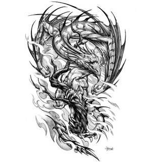 Smok na skórze to od lat jeden z najpopularniejszych wzorów tatuaży. Grafiki stają się mini-dziełami sztuki. Tatuaże ze smokami są pełne detali - zarówno cienkiej kreski, jak i wielu zastosowanych kolorów. Tego rodzaju grafiki sprawdzają się przede wszystkim w opcji wielkoformatowej. 