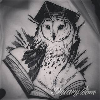 Tatuaże z sową symbolizują cierpliwość, wiedzę i inteligencję. Nie są, jakby mogło się wydawać, statyczne i wyłącznie melancholijne. Sowa szczególnie ciekawie wygląda na ramionach. Odpowiednio zarysowana, podkreśla charakterystyczną budowę szczególnie męskiego ciała. 