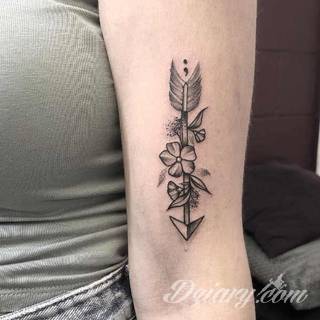 Tatuaże ze strzałami to bezpośredni symbol dynamiki zmian. Cienkie, zakończone jedynie szerszym motywem obrazy ze strzałką sugerowane są przede wszystkim na ozdobienie kończyn. Łydka, ramię, palce - na tych elementach tatuaże ze strzałami będą szczególnie interesujące. 