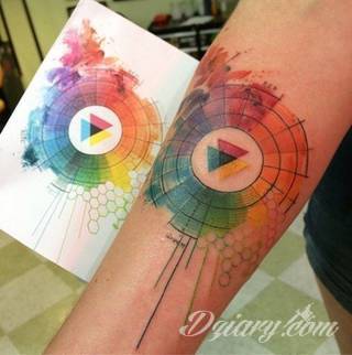 Akwarelowe tatuaże watercolor stanowią intrygujące połączenie unikatowych wzorów i rozbudowanej kolorystyki. Kreska jest w nich rozmyta; tworzą intrygujący efekt graficzny farby swobodnie przelewanej na skórze. 