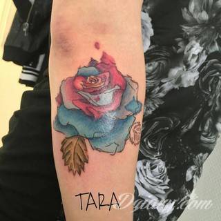 Akwarelowe tatuaże watercolor stanowią intrygujące połączenie unikatowych wzorów i rozbudowanej kolorystyki. Kreska jest w nich rozmyta; tworzą intrygujący efekt graficzny farby swobodnie przelewanej na skórze. 