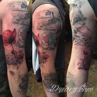 Charakterystyczne tatuaże wojskowe to grafiki żołnierskie podkreślające twardość i nieustępliwość. Czaszka w berecie konkretnego batalionu, oddział paradujący z flagą, bohater wojenny - mnogość grafik robi pod tym względem ogromne wrażenie. 