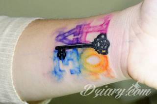 Kłódka, zamek z kluczem, symboliczna brama tworząca wejście do wnętrza - tego typu tatuaże symbolizują otwarcie, ale blokadę, wstęp do środka wyłącznie dla uprawnionych. Tatuaże eksponujące zamek z kluczem to przede wszystkim ciekawe wzornictwo niebanalnie łączące się z ciekawą kolorystyką. 