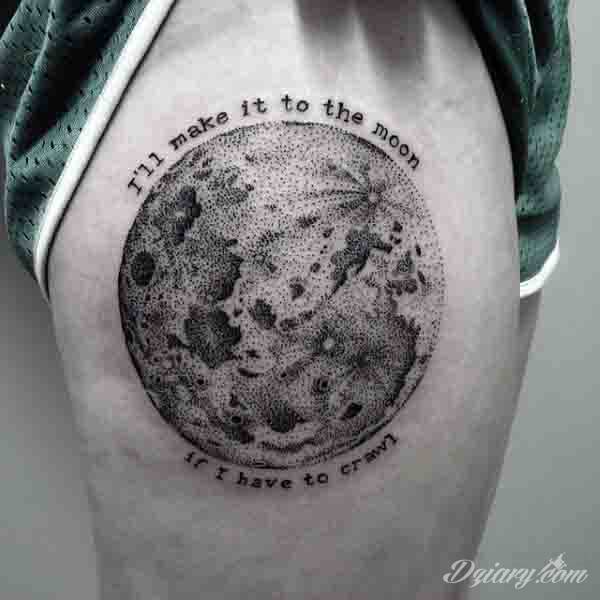 Tatuaż księżyc