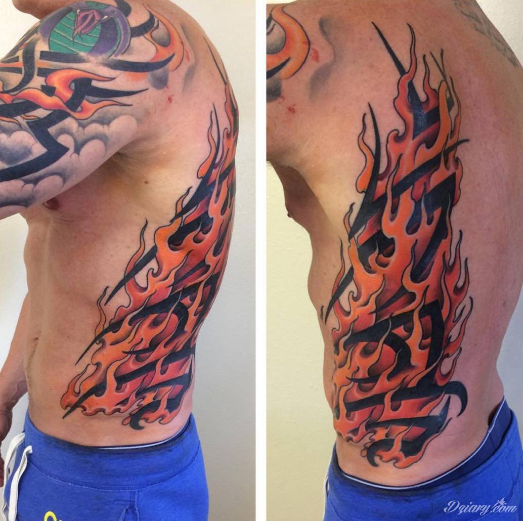 Tatuaż ogień