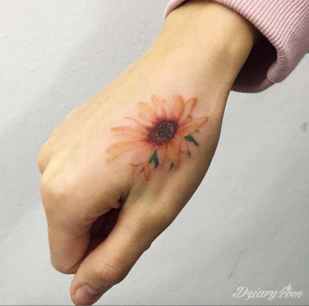 Tatuaż słonecznik