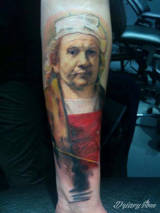 Tatuaż Autoportret Rembrandta van...