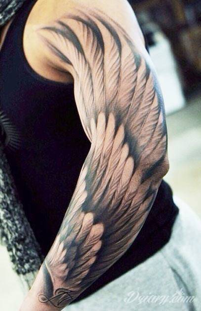 Tatuaż Ciekawy motyw skrzydeł