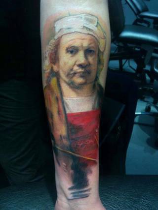 Autoportret Rembrandta van Rijn.