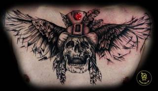 Czaszka ze skrzydłami