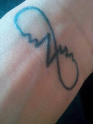 Dwie twarze lub znak nieskonczonosci z linia zzycia.jak kto woli ;)