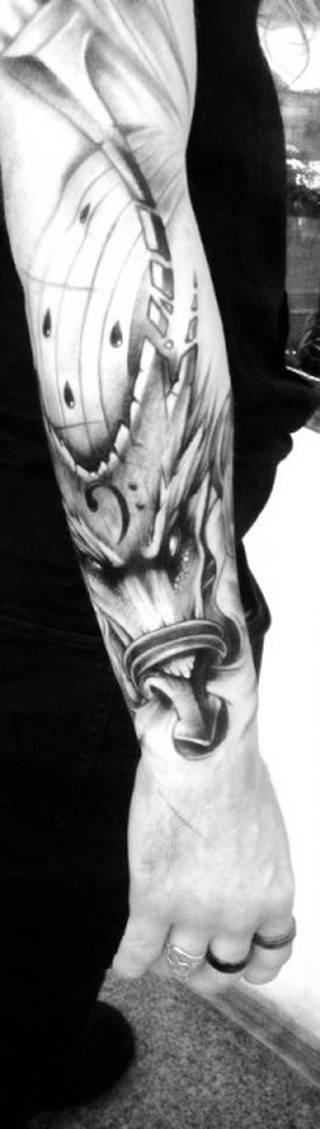 dziara na przedramieniu 2