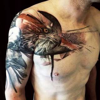 Genialny tatuaż orła