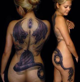 Genialny tatuaż smoka