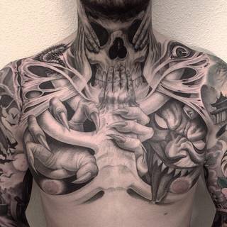 Genialny tatuaż w 3D autorstwa Alexa Nuñeza