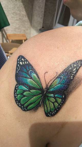 Jest i mój upragniony motylek który zostanie ze mną na całe życie i nie odleci