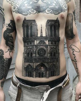 Katedra Bagińskiego zawieszona na ludzkim ciele.
by oozy