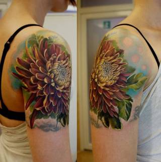 Kolorowy kwiat na barku.