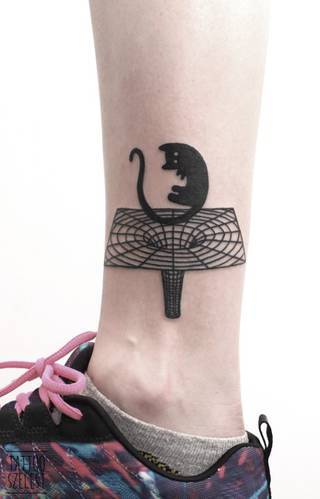 Kot , geometria / Tattoo Szelest